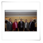 Aaron MacHale, Assistant CoC; Jimmy Flynn, Flynn's Pharmacy, Claremorris; Sean McHugh, CoC, Eugene Waldron, Claremorris Chamber of Commerce, Seamus Coffey, Assistant CoC.