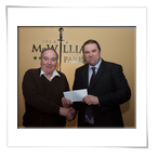 Brendan Mellett Claremorris Credit Union, sponsors of the Service Park and Sean McHugh, CoC Mayo Stages Rally