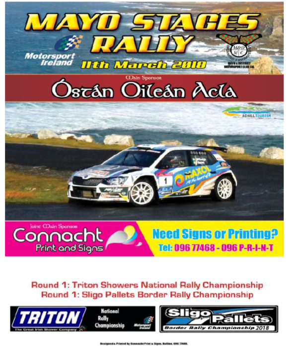 Mayo Rally Courses Mayo Stages Rally 2018 LAUNCH NIGHT - Mayo & District Motorsport Club